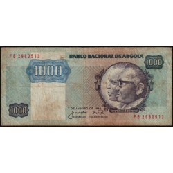 Angola - Pick 121a - 1'000 kwanzas - Série FB - 07/01/1984 - Etat : TB