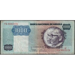 Angola - Pick 121b - 1'000 kwanzas - Série FG - 11/11/1987 - Etat : TTB-