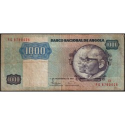 Angola - Pick 121b - 1'000 kwanzas - Série FG - 11/11/1987 - Etat : TB-