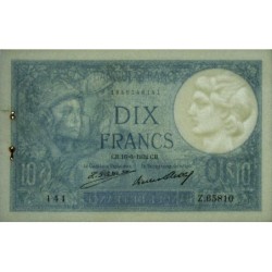 F 06-16 - 16/06/1932 - 10 francs - Minerve - Série Z.65810 - Etat : SUP-