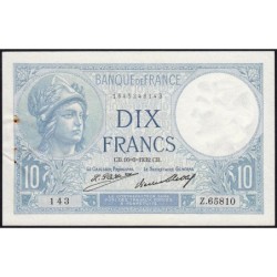 F 06-16 - 16/06/1932 - 10 francs - Minerve - Série Z.65810 - Etat : SUP