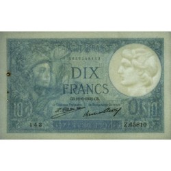 F 06-16 - 16/06/1932 - 10 francs - Minerve - Série Z.65810 - Etat : SUP