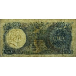 Grèce - Pick 170 - 100 drachmai - Série η.K.143 - 1944 - Etat : TB