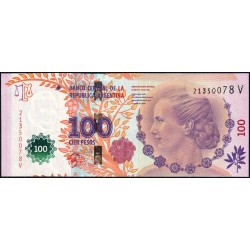 Argentine - Pick 358b_3 - 100 pesos - Série V - 2015 - Etat : NEUF