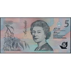Australie - Pick 50a_2 - 5 dollars - Série AB - 1992 - Polymère - Etat : NEUF