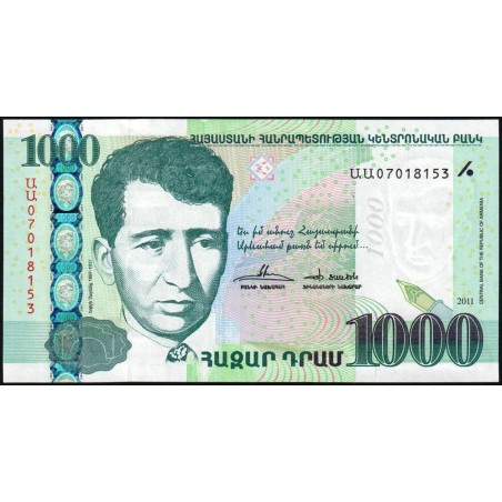 Arménie - Pick 55 - 1'000 dram - Série ԱԱ - 2011 - Etat : NEUF