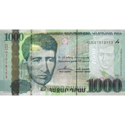 Arménie - Pick 55 - 1'000 dram - Série ԱԱ - 2011 - Etat : NEUF