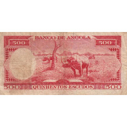 Angola - Pick 97 - 500 escudos - Série 19 Ab - 10/06/1970 - Etat : TB