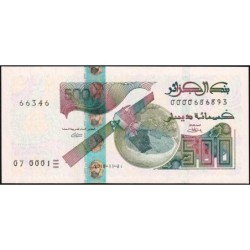 Algérie - Pick 145_1 - 500 dinars - Série 07 0001 - 01/11/2018 - Etat : NEUF