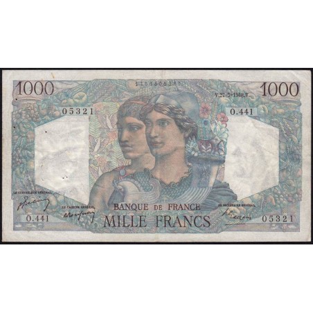 F 41-21 - 27/05/1948 - 1000 francs - Minerve et Hercule - Série O.441 - Etat : TTB