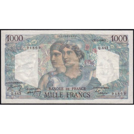 F 41-21 - 27/05/1948 - 1000 francs - Minerve et Hercule - Série Q.443 - Etat : TTB+