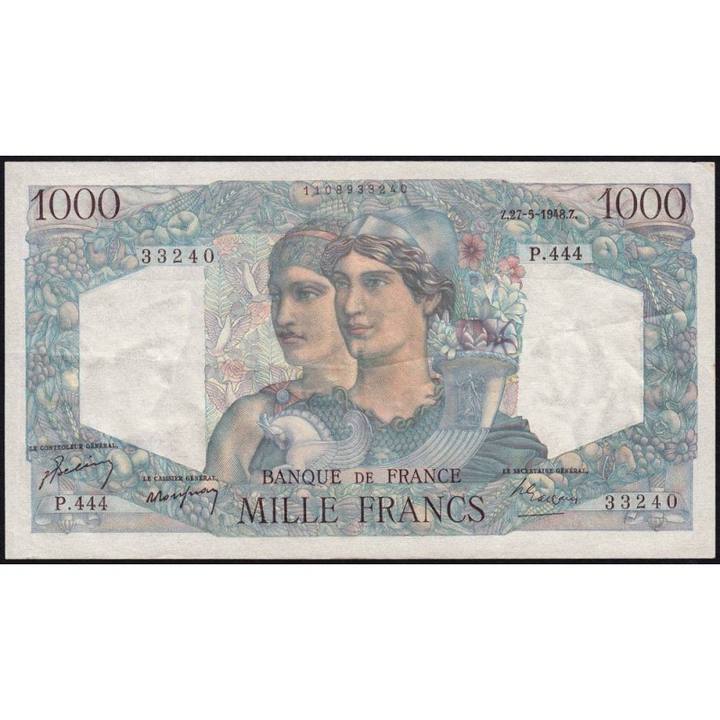 F 41-21 - 27/05/1948 - 1000 francs - Minerve et Hercule - Série P.444 - Etat : SUP
