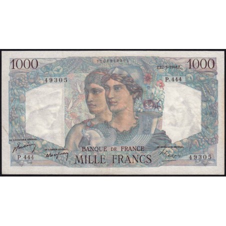 F 41-21 - 27/05/1948 - 1000 francs - Minerve et Hercule - Série P.444 - Etat : TTB+