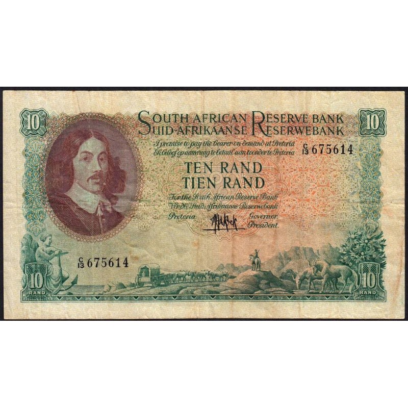 Afrique du Sud - Pick 106a - 10 rand - Série C/13 - 1961 - Etat : TB+