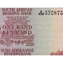 Afrique du Sud - Pick 109b - 1 rand - Série A/432 - 1967 - Etat : NEUF