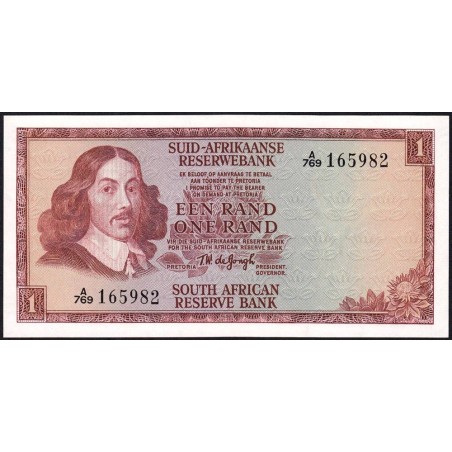 Afrique du Sud - Pick 110b - 1 rand - Série A/769 - 1967 - Etat : NEUF