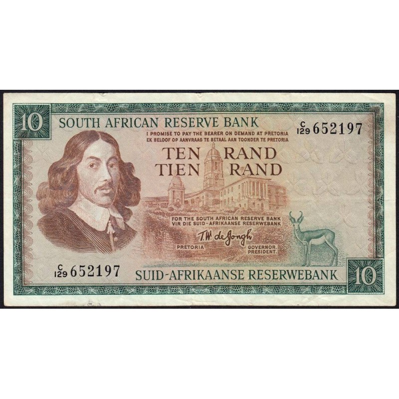 Afrique du Sud - Pick 113b - 10 rand - Série C/129 - 1967 - Etat : TTB