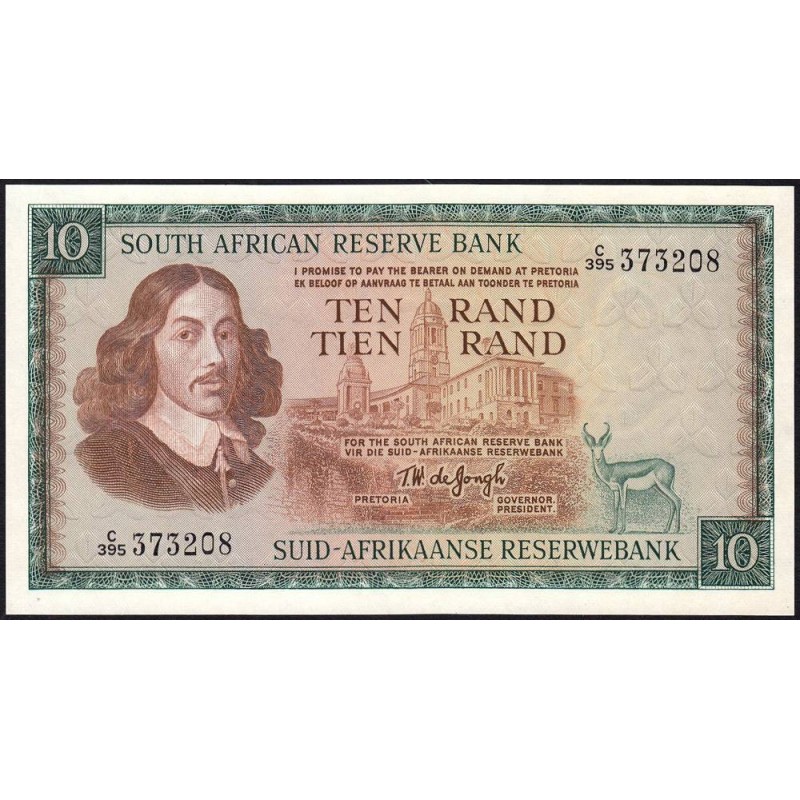 Afrique du Sud - Pick 113c - 10 rand - Série C/395 - 1975 - Etat : NEUF