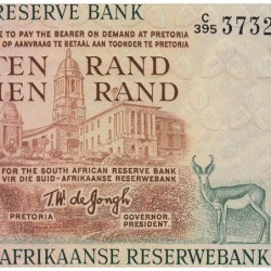 Afrique du Sud - Pick 113c - 10 rand - Série C/395 - 1975 - Etat : NEUF