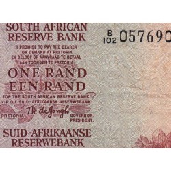 Afrique du Sud - Pick 115a - 1 rand - Série B/102 - 1973 - Etat : TB