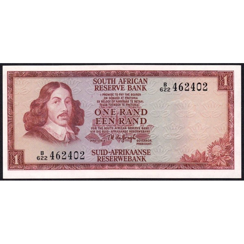 Afrique du Sud - Pick 115b - 1 rand - Série B/622 - 1975 - Etat : NEUF