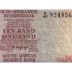 Afrique du Sud - Pick 116a - 1 rand - Série B/167 - 1973 - Etat : TB