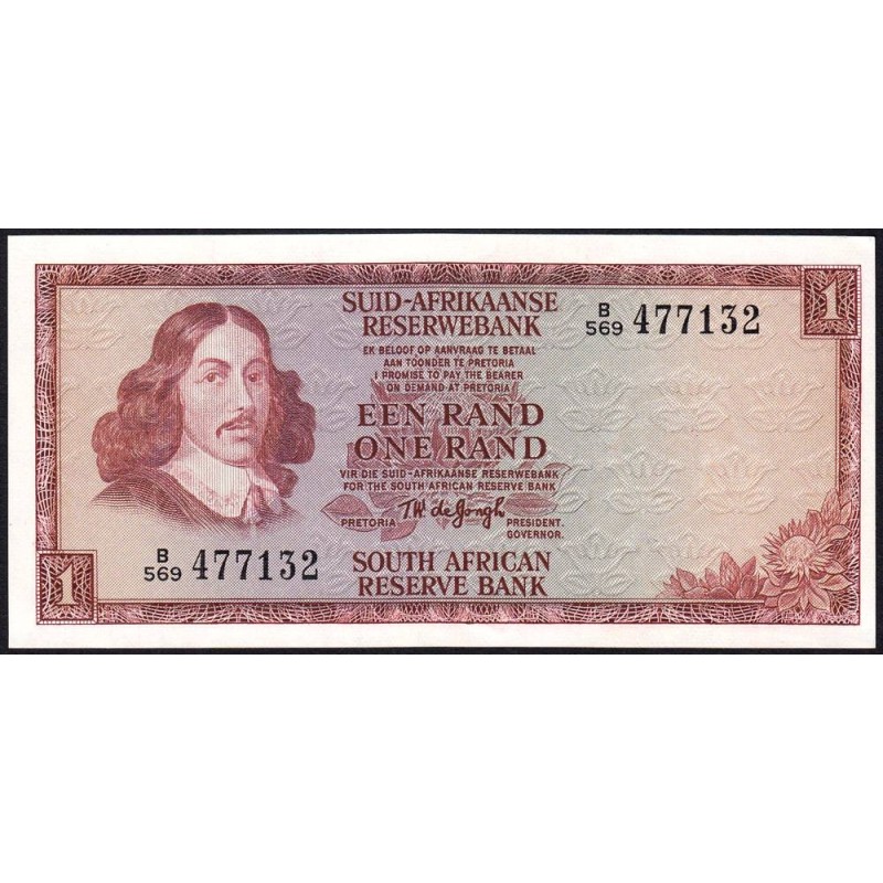 Afrique du Sud - Pick 116b - 1 rand - Série B/569 - 1975 - Etat : pr.NEUF
