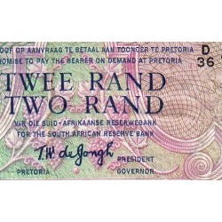 Afrique du Sud - Pick 117a - 2 rand - Série D/36 - 1974 - Etat : TB