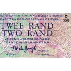 Afrique du Sud - Pick 117a - 2 rand - Série D/36 - 1974 - Etat : TB+