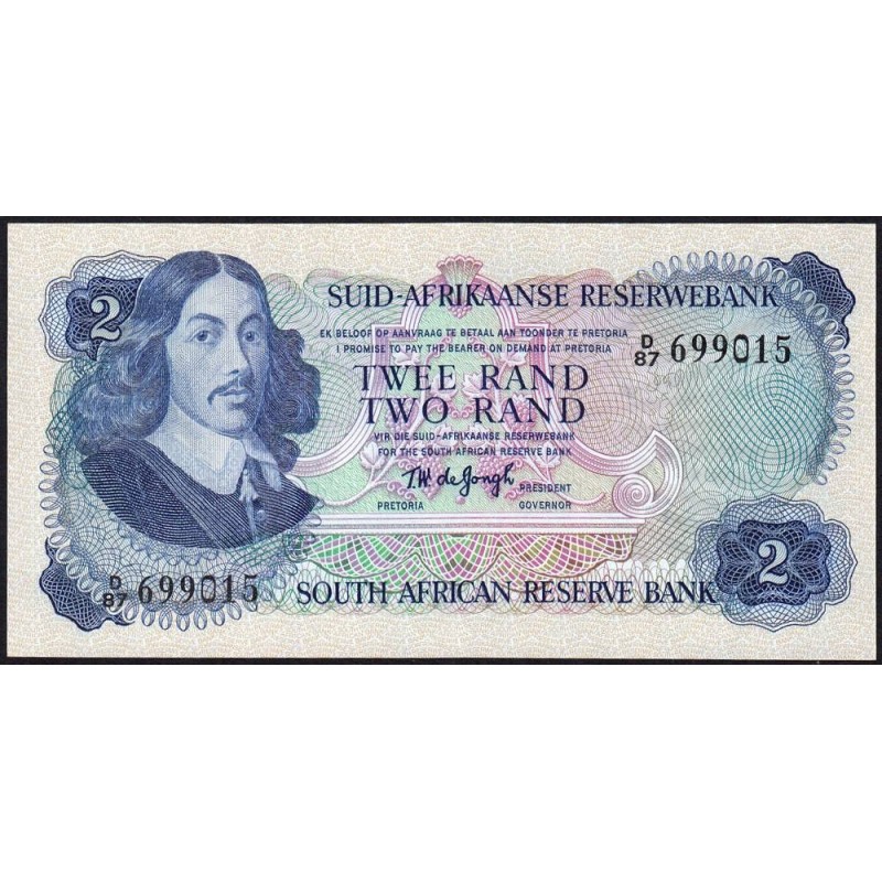 Afrique du Sud - Pick 117a - 2 rand - Série D/87 - 1974 - Etat : NEUF