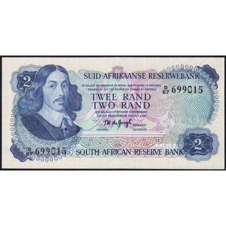 Afrique du Sud - Pick 117a - 2 rand - Série D/87 - 1974 - Etat : NEUF