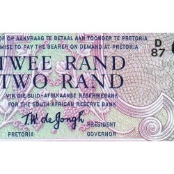 Afrique du Sud - Pick 117a - 2 rand - Série D/87 - 1974 - Etat : NEUF