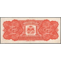 Haïti - Pick 202b - 5 gourdes - Série Z - 12/04/1919 (1971) - Etat : TTB+