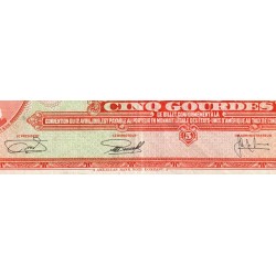 Haïti - Pick 202b - 5 gourdes - Série Z - 12/04/1919 (1971) - Etat : TTB+