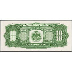 Haïti - Pick 203a_2 - 10 gourdes - Série A - 12/04/1919 (1971) - Etat : NEUF