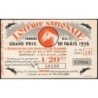 1936 - Loterie Nationale - Tranche spéciale - 1/20ème - Grand Prix de Paris - Etat : TTB