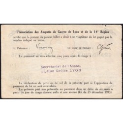 1936 - Loterie Nationale - Tranche spéciale - 1/20ème - Grand Prix de Paris - Etat : TTB