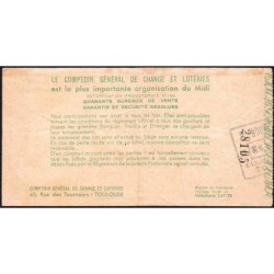1941 - Loterie Nationale - 6e tranche - 1/10ème - Toulouse - Etat : TTB