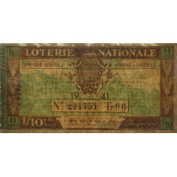 1941 - Loterie Nationale - 6e tranche - 1/10ème - Toulouse - Etat : TTB