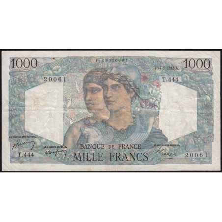 F 41-21 - 27/05/1948 - 1000 francs - Minerve et Hercule - Série T.444 - Etat : TTB-