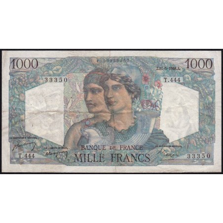 F 41-21 - 27/05/1948 - 1000 francs - Minerve et Hercule - Série T.444 - Etat : TB+