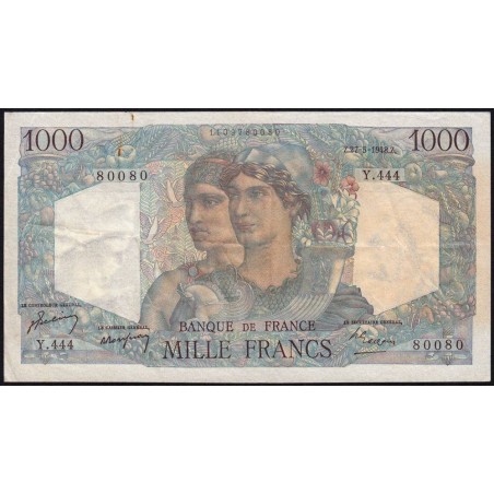 F 41-21 - 27/05/1948 - 1000 francs - Minerve et Hercule - Série Y.444 - Etat : TTB-