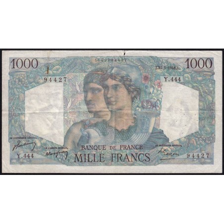 F 41-21 - 27/05/1948 - 1000 francs - Minerve et Hercule - Série Y.444 - Etat : TTB-