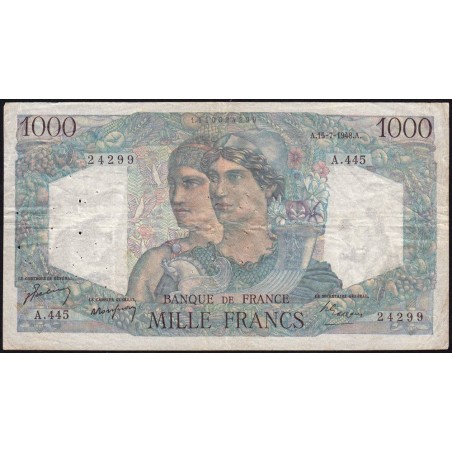 F 41-22 - 15/07/1948 - 1000 francs - Minerve et Hercule - Série A.445 - Etat : TB