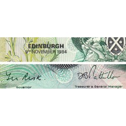 Ecosse - Pick 111f_2 - 1 pound - Série D/64 - 09/11/1984 - Etat : TTB