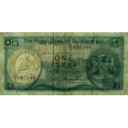 Ecosse - Pick 341b_2 - 1 pound sterling - Série D/5 -04/01/1984 - Etat : TB