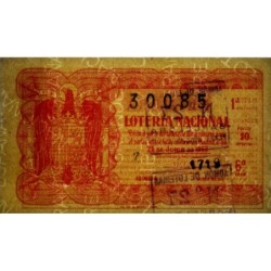 Espagne - Loterie - 1953 - 10 pesetas - Tirage 18 - Etat : SUP