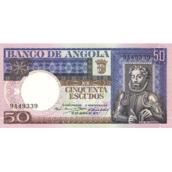 Angola - Pick 105a - 50 escudos - Série 9A - 10/06/1973 - Etat : NEUF