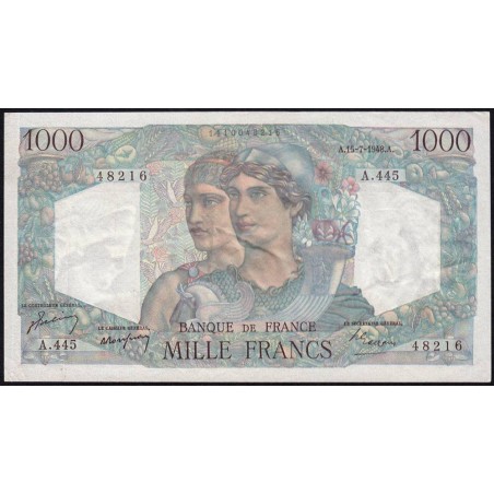 F 41-22 - 15/07/1948 - 1000 francs - Minerve et Hercule - Série A.445 - Etat : TTB+