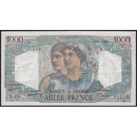 F 41-22 - 15/07/1948 - 1000 francs - Minerve et Hercule - Série H.458 - Etat : TTB+ à SUP